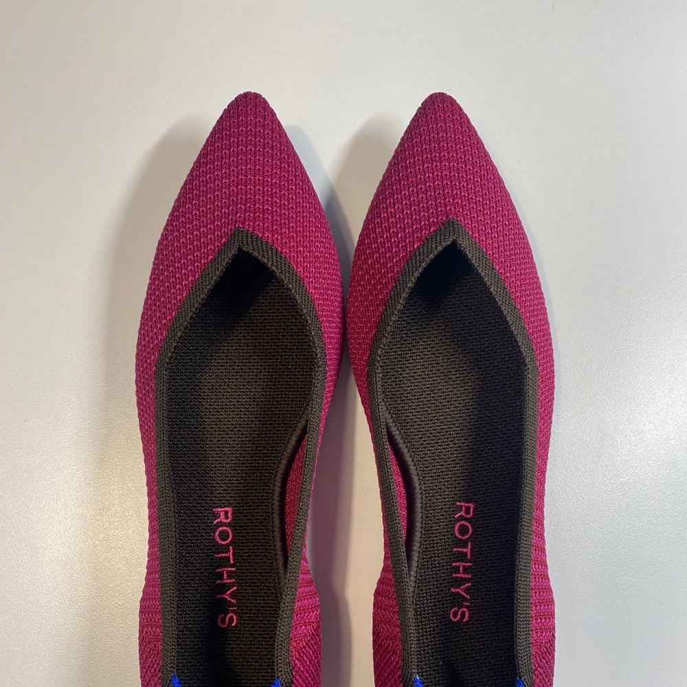 The Point magenta Rothy’s never worn new flats size 8.5
